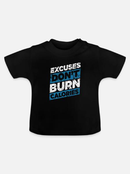 Fitness - Baby Bio-T-Shirt mit Rundhals - Schwarz