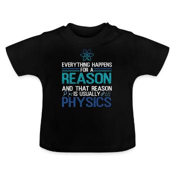 physicist - Baby Organic T-Shirt with Round Neck - black - Front