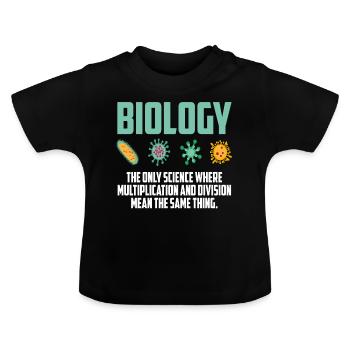 Wissenschaft Biologie Biologe biologisch Lehrer - Baby Bio-T-Shirt mit Rundhals - Schwarz - Vorne
