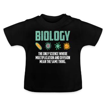 Biology Cells Biologist Biological Science - Baby Organic T-Shirt with Round Neck - black - Front