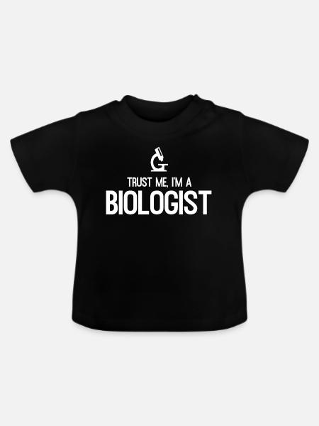 Biologe - Baby Bio-T-Shirt mit Rundhals - Schwarz