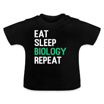 biology - Baby Organic T-Shirt with Round Neck - black - Front