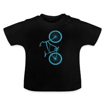 Vélo Vélo Vélo Courier Vélo Vélo - T-shirt bio col rond Bébé - noir - Devant