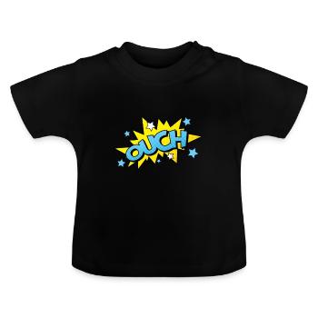 Bande dessinée bande dessinée bande dessinée super héros de ballot - T-shirt bio col rond Bébé - noir - Devant