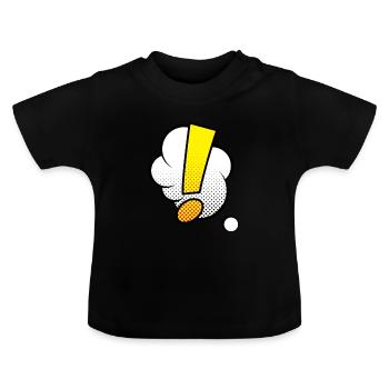 Comic Comic Comic Strip Point d'exclamation - T-shirt bio col rond Bébé - noir - Devant