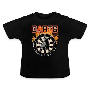 Fléchettes Bullseye - T-shirt bio col rond Bébé - noir - Devant