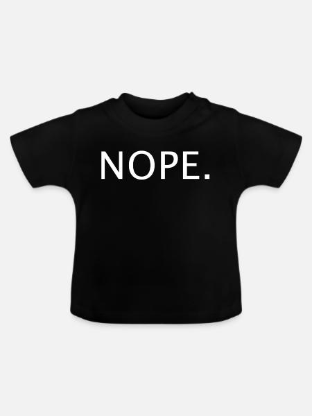 nope - Baby Bio-T-Shirt mit Rundhals - Schwarz
