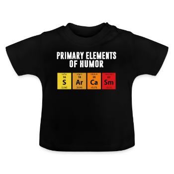 Tableau périodique des chimistes - T-shirt bio col rond Bébé - noir - Devant