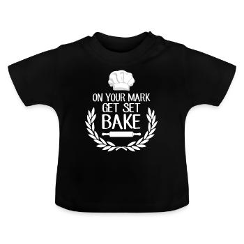 Bakery Baker Bakery Chef Chef - Baby Organic T-Shirt with Round Neck - black - Front