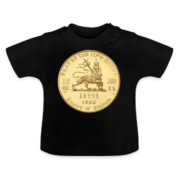 Lion de Juda - Jah Rastafari Roots Rasta Reggae - T-shirt bio col rond Bébé - noir - Devant