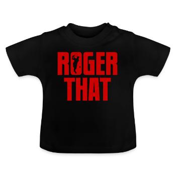 Tennis tennis raquette Roger That - T-shirt bio col rond Bébé - noir - Devant