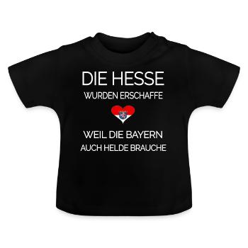 Hessen - Baby Bio-T-Shirt mit Rundhals - Schwarz - Vorne
