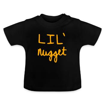 Enfants garçon fille bébé fils fille pépite mignon - T-shirt bio col rond Bébé - noir - Devant