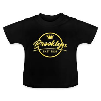 New York, USA, Brooklyn, Gift - Baby Organic T-Shirt with Round Neck - black - Front