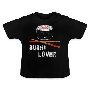 Essen - Baby Bio-T-Shirt mit Rundhals - Schwarz - Vorne