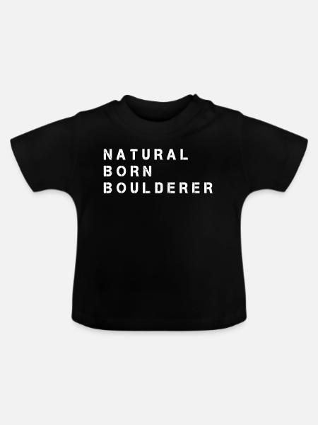 boulderer - Baby Bio-T-Shirt mit Rundhals - Schwarz