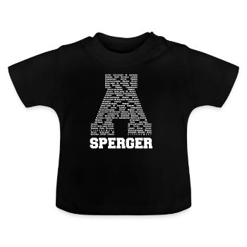 Asperger Syndrom - Design Shirt - Baby Bio-T-Shirt mit Rundhals - Schwarz - Vorne