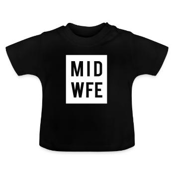 Sage-femme - T-shirt bio col rond Bébé - noir - Devant