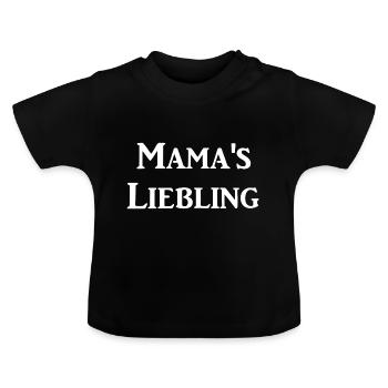 Mom's favorite - Baby Organic T-Shirt with Round Neck - black - Front