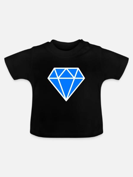 Diamond - Baby Bio-T-Shirt mit Rundhals - Schwarz