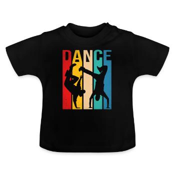 Breakdancing - Baby Organic T-Shirt with Round Neck - black - Front