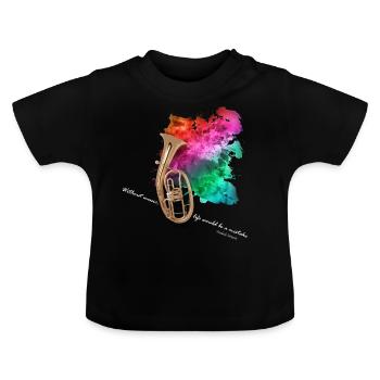 Tenor Horn - T-shirt bio col rond Bébé - noir - Devant
