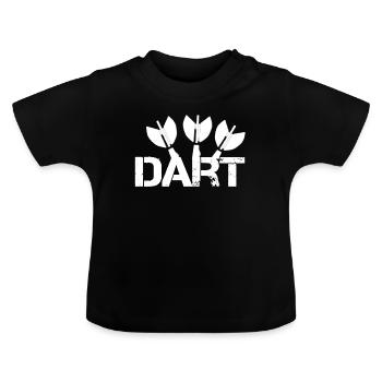 Dartpfeil - Baby Bio-T-Shirt mit Rundhals - Schwarz - Vorne