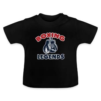 Boxen Kampfsport Handschuhe Geschenkidee - Baby Bio-T-Shirt mit Rundhals - Schwarz - Vorne