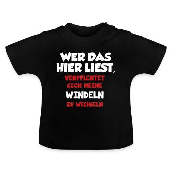 Baby - Baby Bio-T-Shirt mit Rundhals - Schwarz - Vorne