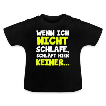 bébé - T-shirt bio col rond Bébé - noir - Devant