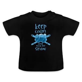 ski - T-shirt bio col rond Bébé - noir - Devant