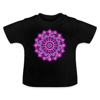 Mandala spirituel - T-shirt bio col rond Bébé - noir - Devant