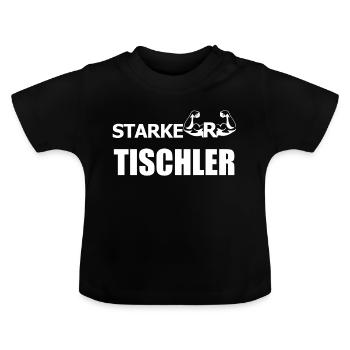 TISCHLER - Baby Bio-T-Shirt mit Rundhals - Schwarz - Vorne
