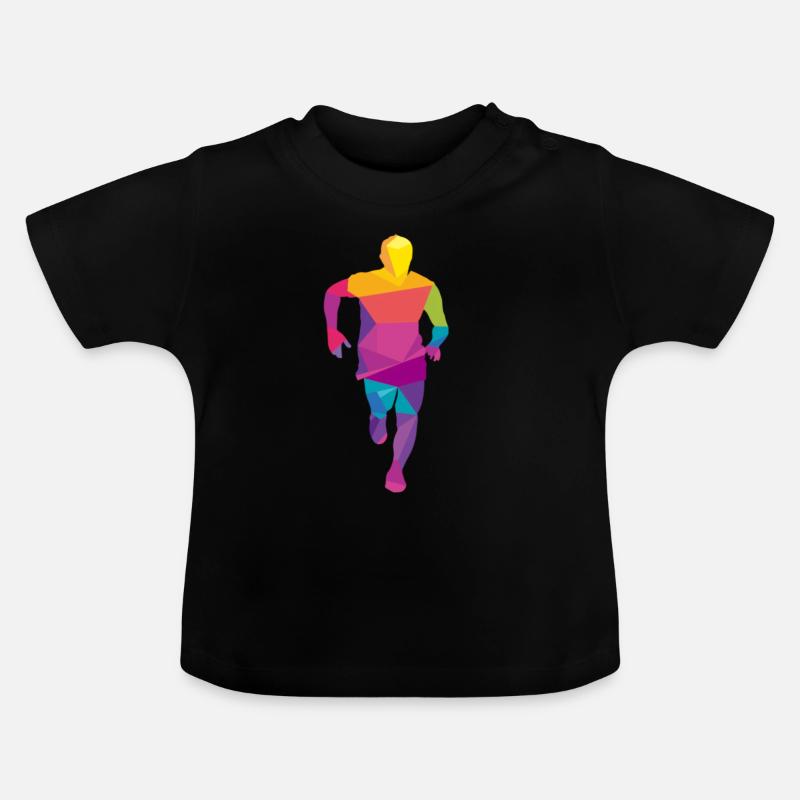 Running Jogging Running Running Gift - T-shirt bio col rond Bébé - noir