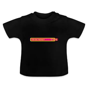 110% pour la liberté - Jeunes libéraux FDP JuLis - T-shirt bio col rond Bébé - noir - Devant