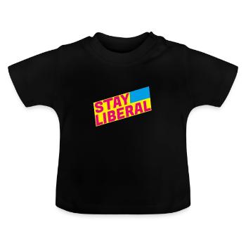 Restez libéral - FDP JuLis Jeune Liberté Libérale - T-shirt bio col rond Bébé - noir - Devant