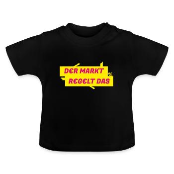 Le marché réglemente le - FDP JuLis Liberal - T-shirt bio col rond Bébé - noir - Devant