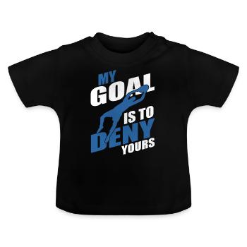 Gardien de but footballeur gardien de but - T-shirt bio col rond Bébé - noir - Devant