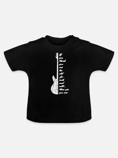 Gitarre Geschenk Gitarrist Rock Heavy Metal Musik - Baby Bio-T-Shirt mit Rundhals - Schwarz