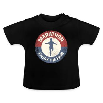 marathon - T-shirt bio col rond Bébé - noir - Devant