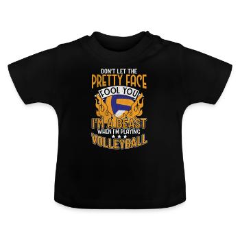 Volleyball Set Volleyball Team Volleyball - Baby Organic T-Shirt with Round Neck - black - Front