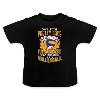 Volleyball volleyball volleyball team - Baby Organic T-Shirt with Round Neck - black - Front