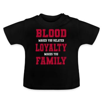 valeurs familiales - T-shirt bio col rond Bébé - noir - Devant