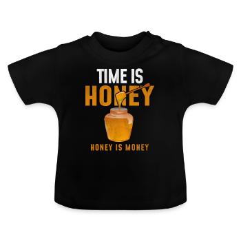Abeilles Abeilles Abeilles Abeilles Apiculteurs - T-shirt bio col rond Bébé - noir - Devant