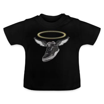Baskets sacrées, baskets, cadeau - T-shirt bio col rond Bébé - noir - Devant