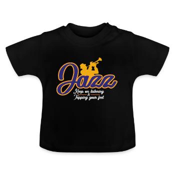 Jazz - Baby Bio-T-Shirt mit Rundhals - Schwarz - Vorne