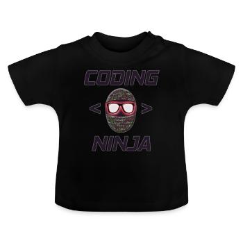 Programmierer, Coding Ninja, Geschenk - Baby Bio-T-Shirt mit Rundhals - Schwarz - Vorne