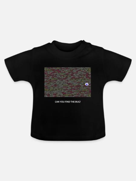 Programmierer, Coder, Bugs, Debugging - Baby Bio-T-Shirt mit Rundhals - Schwarz