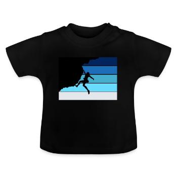 montée - T-shirt bio col rond Bébé - noir - Devant