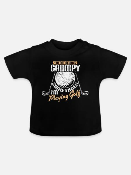 Golf Spruch - Baby Bio-T-Shirt mit Rundhals - Schwarz
